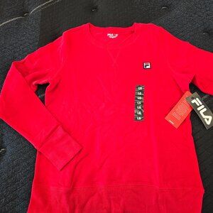 Fila Women's Red Crewneck Long Sleeve Sweatshirt Size Large - New With Tag